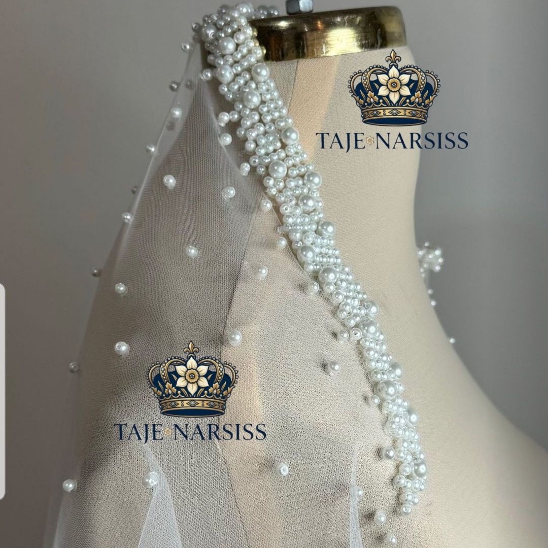 تور عروس مرواریدی کد35