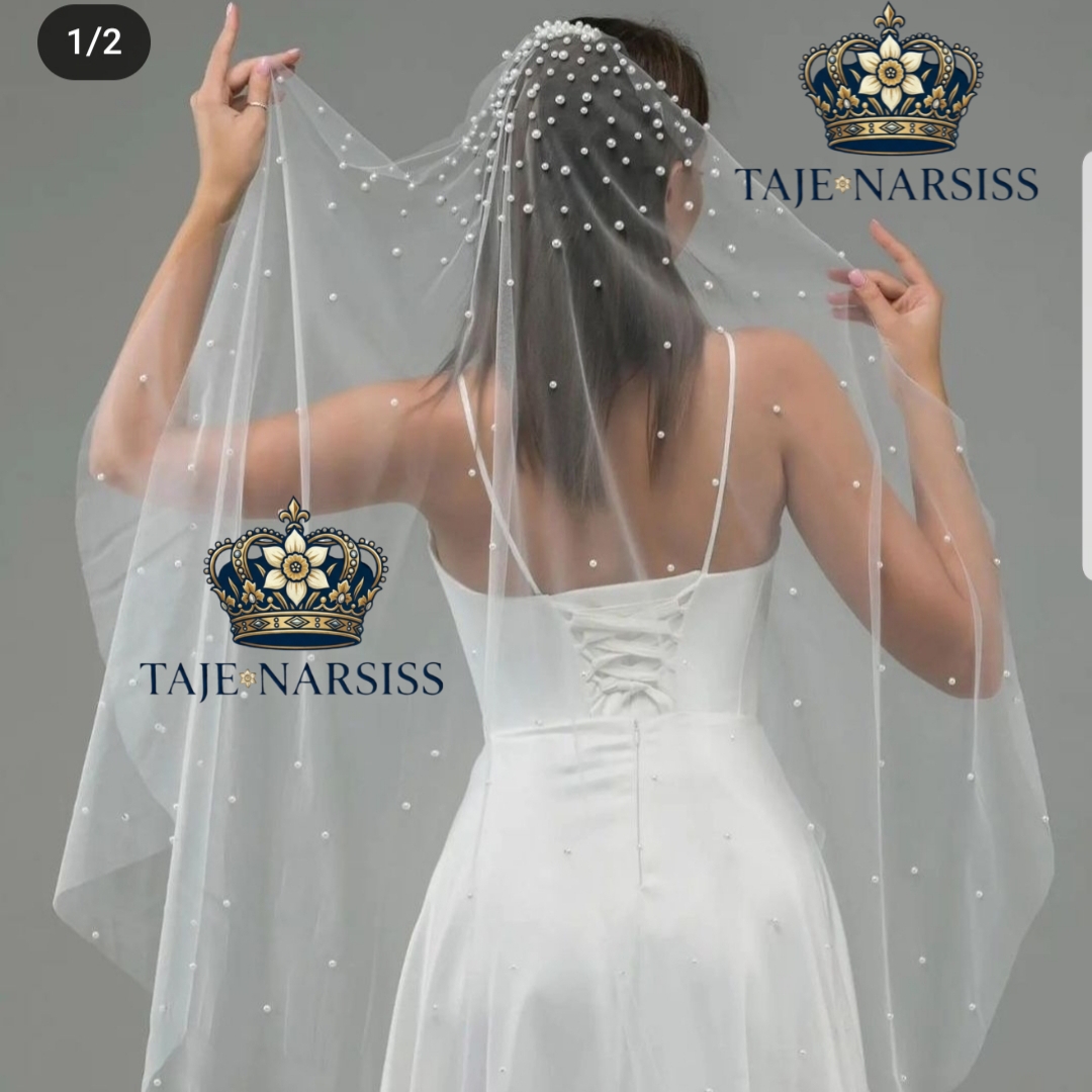 تور عروس مروارید پراکنده