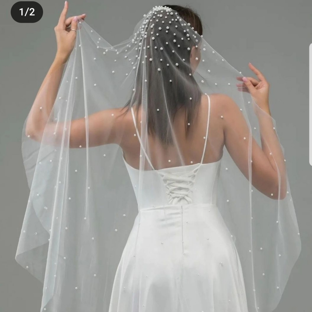 تور عروس مروارید پراکنده