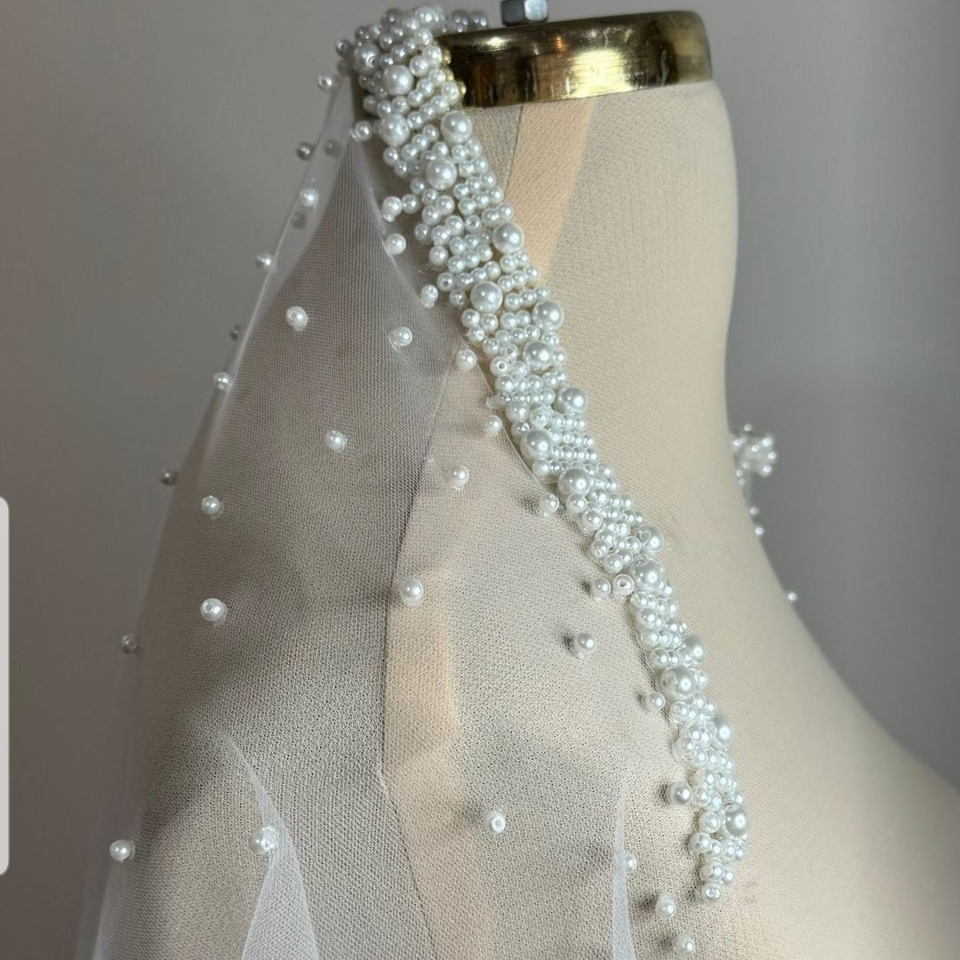 تور عروس مرواریدی کد35