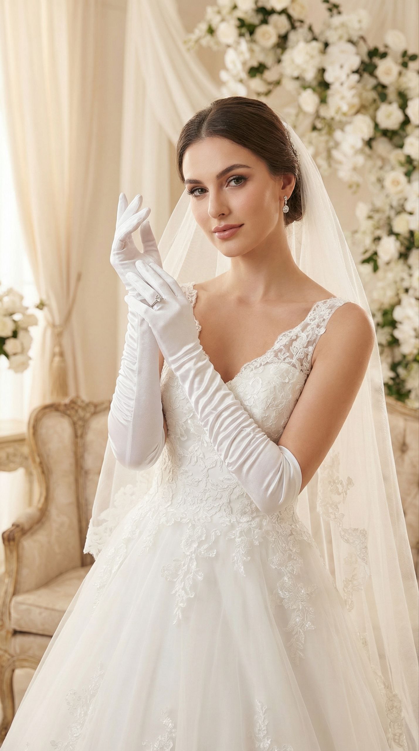 دستکش عروس سفید - تصویر 4