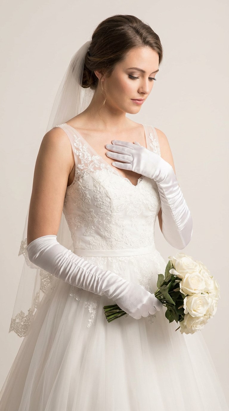 دستکش عروس سفید - تصویر 2